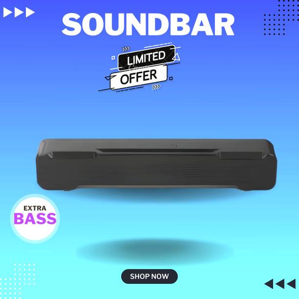 Clairbell Bluetooth Soundbar Speaker With 12H Playback HD Stereo for Phone/PC/TV/Laptop148 20 W Bluetooth Soundbar