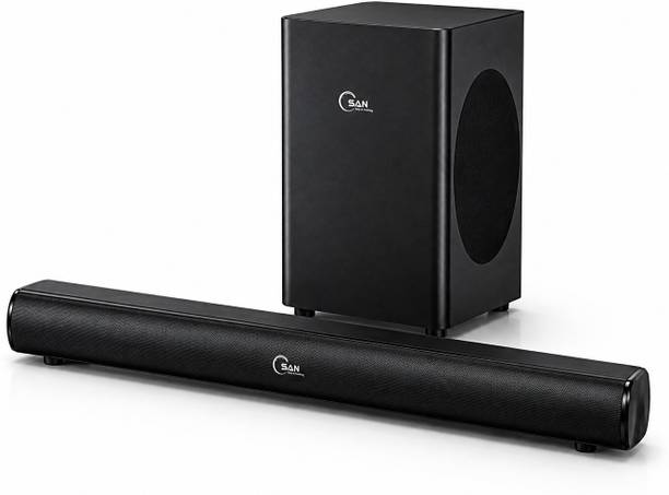 SAN Stop at Nothing SOUNDBAR WITH SUBWOOFER (SPEAKER) GAMING , HOME THEATER , PARTY AND MOVIE NIGHTS 120 W Bluetooth Soundbar