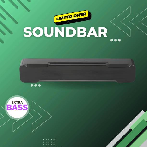 GUGGU Bluetooth Soundbar Speaker With 12H Playback HD Stereo for Phone/PC/TV/Laptop56 20 W Bluetooth Soundbar