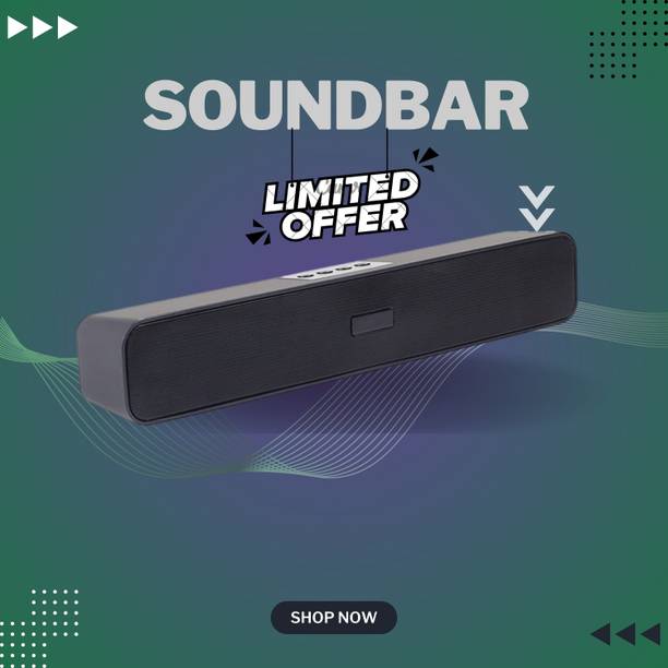 Clairbell Bluetooth Soundbar Speaker 12Hrs Playback, HD Stereo for Phone/PC/TV/Laptopi128 20 W Bluetooth Soundbar