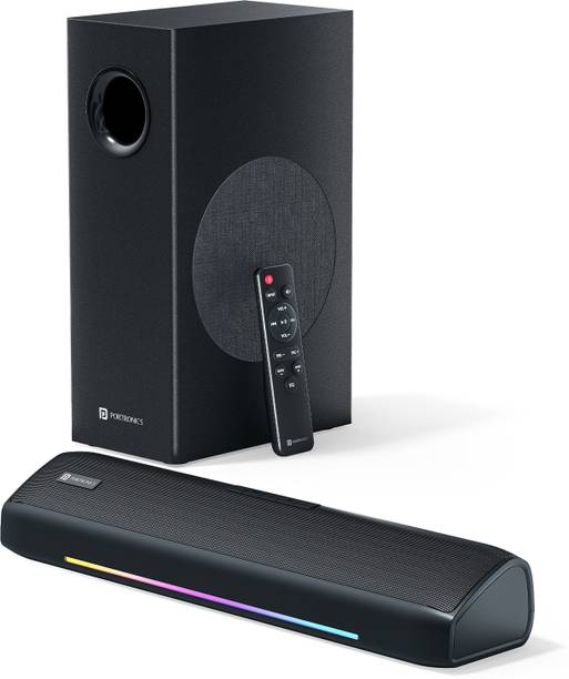 Portronics 100W Zuno Compact Bluetooth Soundbar With Deep Bass, 2.1 Channel Home Theatre 100 W Bluetooth Soundbar