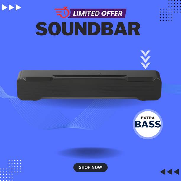 GUGGU Bluetooth Soundbar Speaker With 12H Playback HD Stereo for Phone/PC/TV/Laptop363 20 W Bluetooth Soundbar