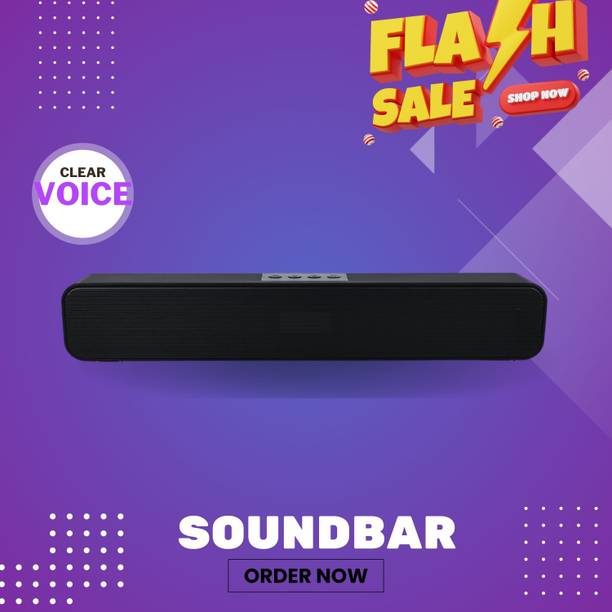Clairbell Bluetooth Soundbar Speaker 12Hrs Playback, HD Stereo for Phone/PC/TV/Laptopi512 20 W Bluetooth Soundbar