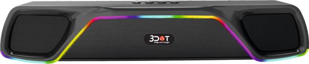 3dot HUBBLE Powerful Party Soundbar, TWS, RGB Lights, Upto 9 Hrs Playtime 20 W Bluetooth Soundbar