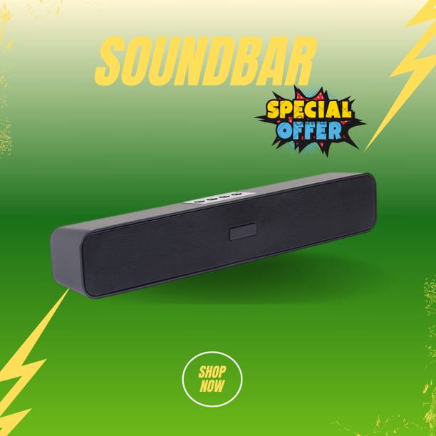 GUGGU Bluetooth Soundbar Speaker 12Hrs Playback, HD Stereo for Phone/PC/TV/Laptopi31 20 W Bluetooth Soundbar