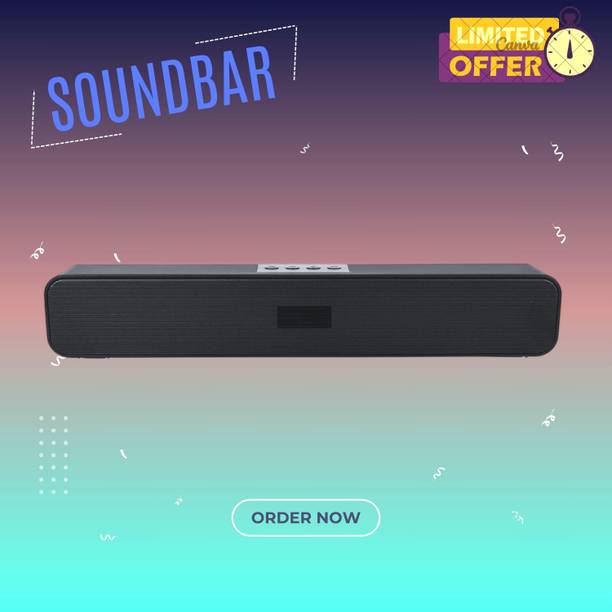NANDGHER Bluetooth Soundbar with 4 Hours Wireless PlayTime Bluetooth Speakers S193 20 W Bluetooth Soundbar