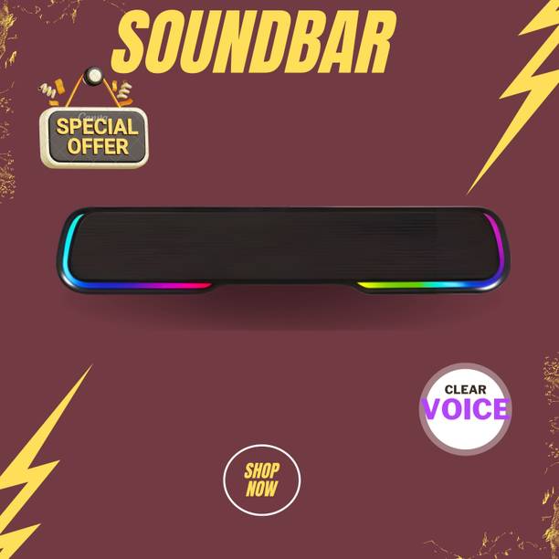 SYARA Bluetooth Soundbar Speaker 25W BTv5.1, AUX TF Card USB Upto 7 Hrs Playbacki368 25 W Bluetooth Soundbar