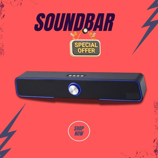 GUGGU 10W Bluetooth Soundbar with 4 Hours Wireless Play...