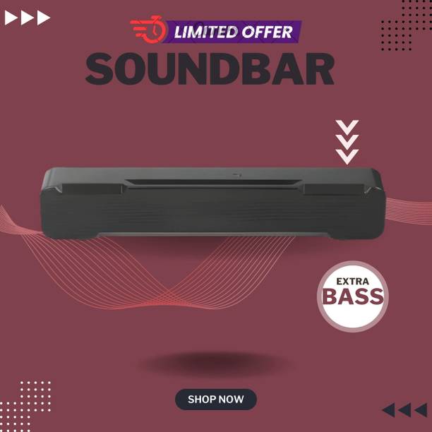 Clairbell Bluetooth Soundbar Speaker With 12H Playback HD Stereo for Phone/PC/TV/Laptop131 20 W Bluetooth Soundbar