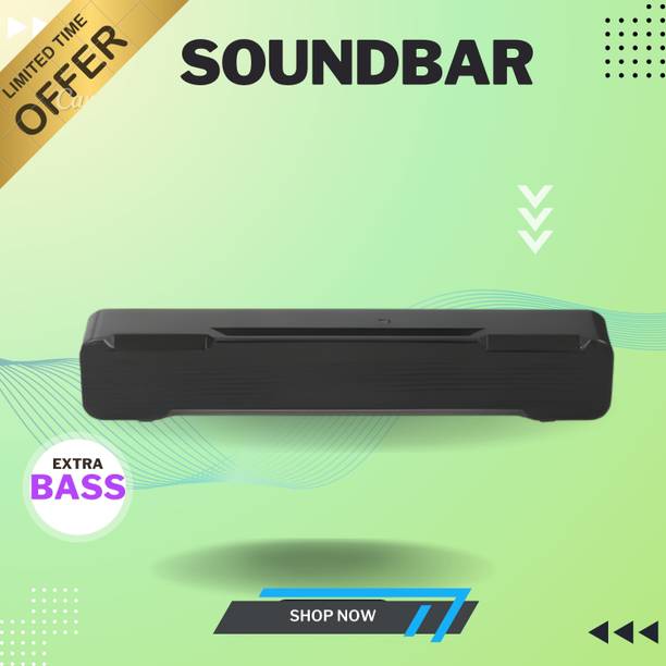 Clairbell Bluetooth Soundbar Speaker With 12H Playback HD Stereo for Phone/PC/TV/Laptop498 20 W Bluetooth Soundbar