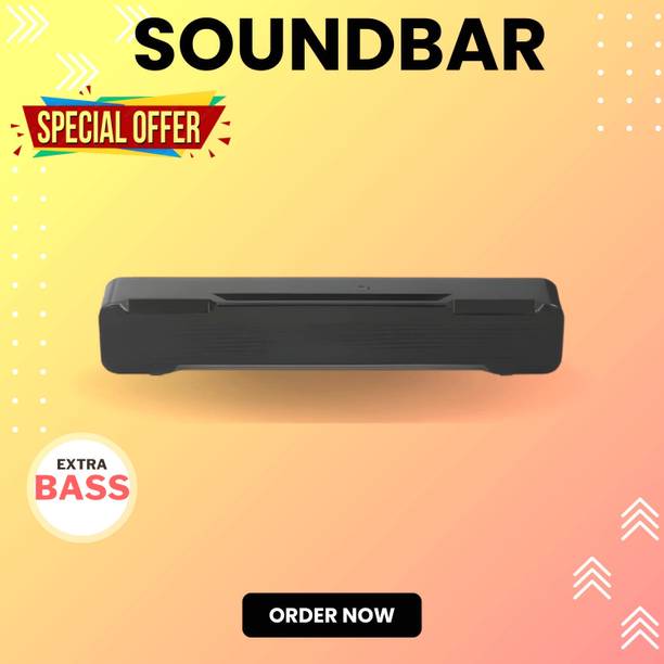 GUGGU Bluetooth Soundbar Speaker With 12H Playback HD Stereo for Phone/PC/TV/Laptop240 20 W Bluetooth Soundbar