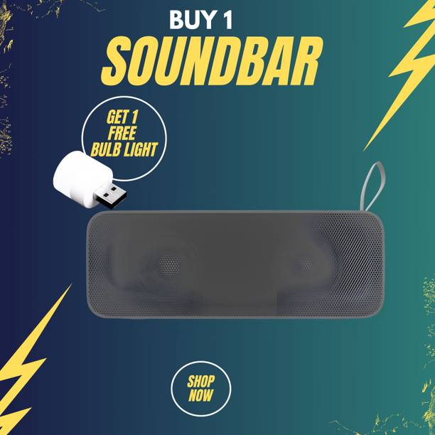 GUGGU 20W Bluetooth Soundbar with 6 Hours Wireless Play...