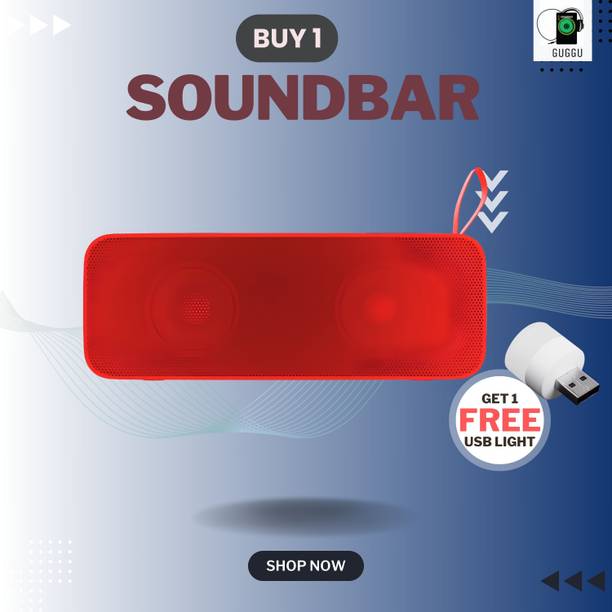 GUGGU 20W Bluetooth Soundbar with 6 Hours Wireless Playback Bluetooth SpeakersOL214 20 W Bluetooth Soundbar