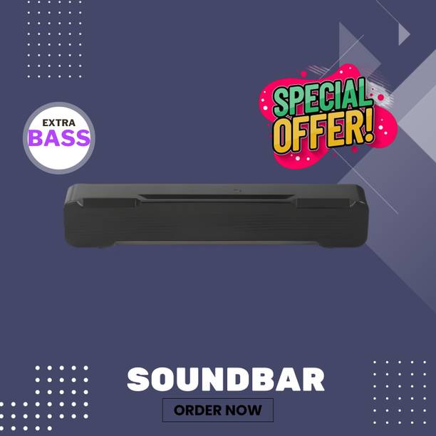 GUGGU Bluetooth Soundbar Speaker With 12H Playback HD Stereo for Phone/PC/TV/Laptop325 20 W Bluetooth Soundbar