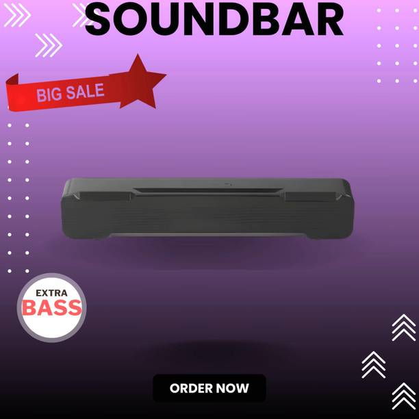 FRONY Bluetooth Soundbar Speaker With 12H Playback HD Stereo for Phone/PC/TV/Laptop229 20 W Bluetooth Soundbar