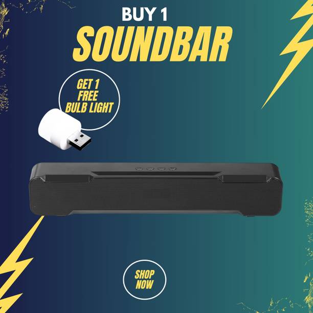 GUGGU 20W Bluetooth Soundbar with 4 Hours Wireless Play...