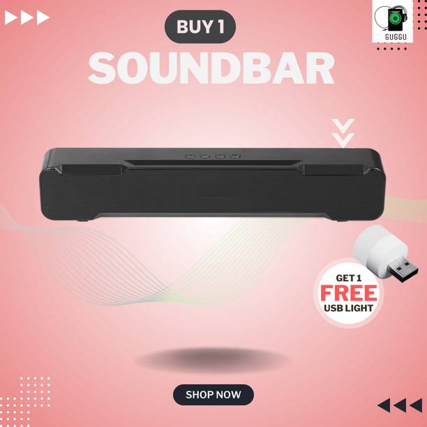 Clairbell 20W Bluetooth Soundbar with 4 Hours Wireless Playback Bluetooth SpeakersIO318 20 W Bluetooth Soundbar