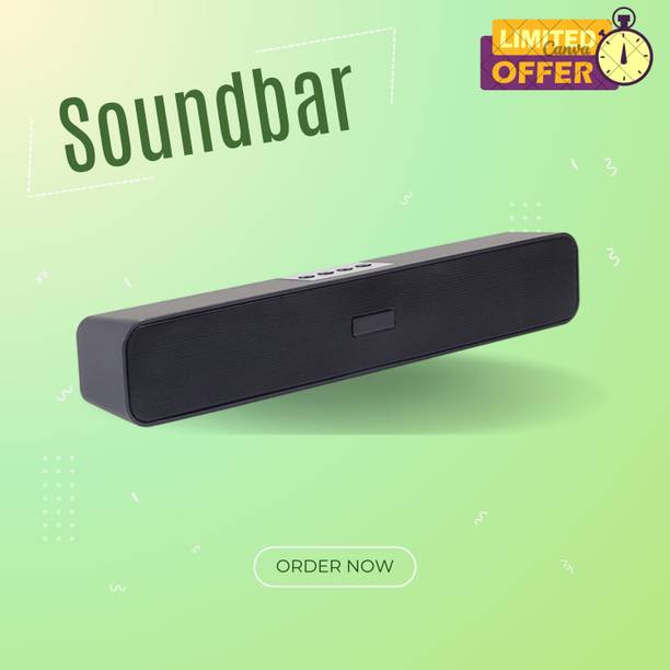 Clairbell Bluetooth Soundbar Speaker 12Hrs Playback, HD Stereo for Phone/PC/TV/Laptopi46 20 W Bluetooth Soundbar
