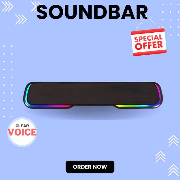 SYARA Bluetooth Soundbar Speaker 25W BTv5.1, AUX TF Card USB Upto 7 Hrs Playbacki246 25 W Bluetooth Soundbar