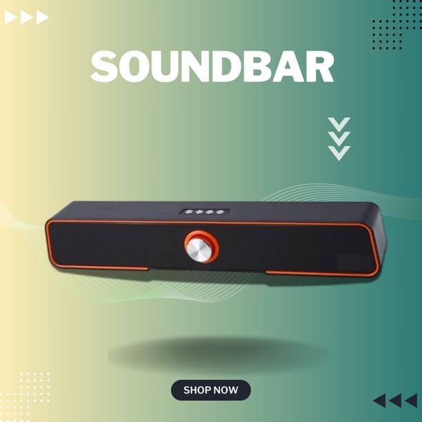 GUGGU 10W Bluetooth Soundbar with 4 Hours Wireless Playback Bluetooth SpeakersER263 10 W Bluetooth Soundbar
