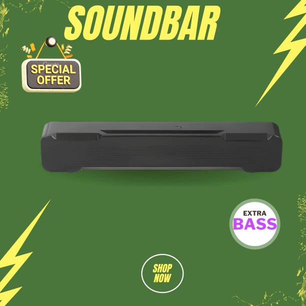GUGGU Bluetooth Soundbar Speaker With 12H Playback HD Stereo for Phone/PC/TV/Laptop34 20 W Bluetooth Soundbar