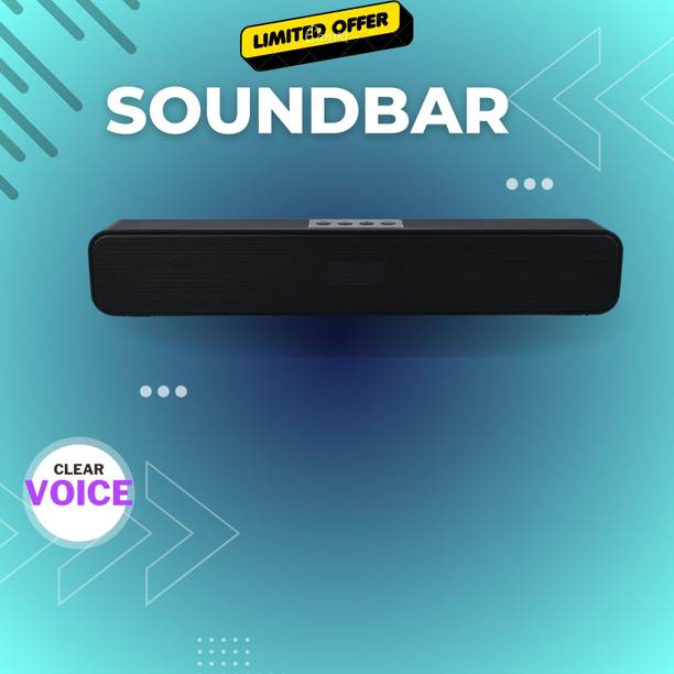 GUGGU Bluetooth Soundbar Speaker 12Hrs Playback, HD Stereo for Phone/PC/TV/Laptopi262 20 W Bluetooth Soundbar