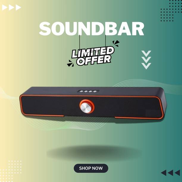 GUGGU 10W Bluetooth Soundbar with 4 Hours Wireless Play...