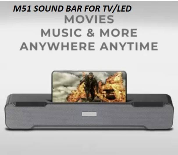 GUGGU ASX_869A_WIRELESS M51 SOUNDBAR BLUETOOTH SPEAKER COMPATIBLE WITH ALL SMARTPHONES 48 W Bluetooth Soundbar