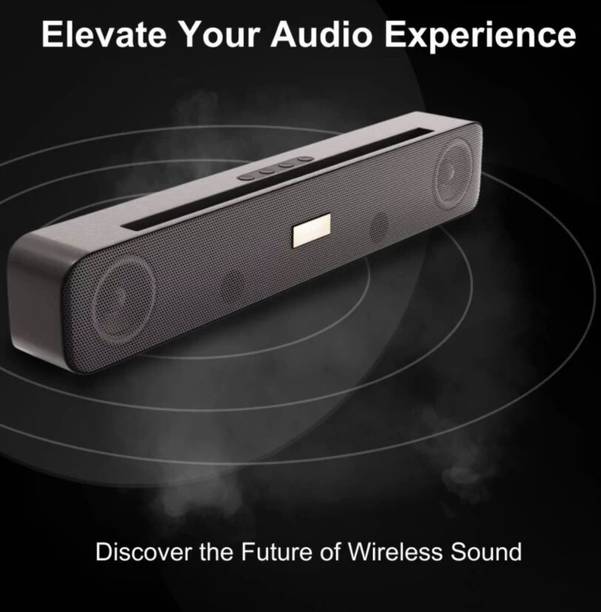 BASS BLING Buy Now TWS Portable Soundbar Sleek Design Crystal Clear sound 8 hours Playtime 10 W Bluetooth Soundbar