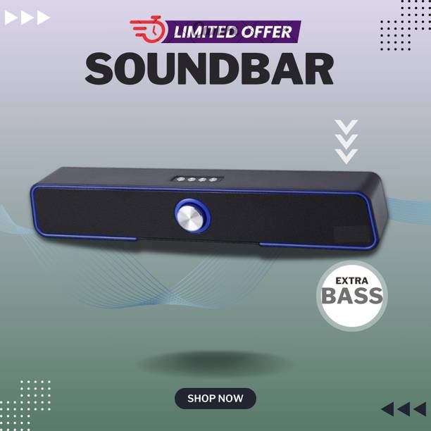 GUGGU 10W Bluetooth Soundbar with 4 Hours Wireless Playback Bluetooth SpeakersER668 10 W Bluetooth Soundbar