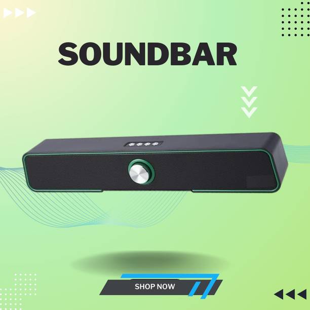 GUGGU 10W Bluetooth Soundbar with 4 Hours Wireless Playback Bluetooth SpeakersER33 10 W Bluetooth Soundbar
