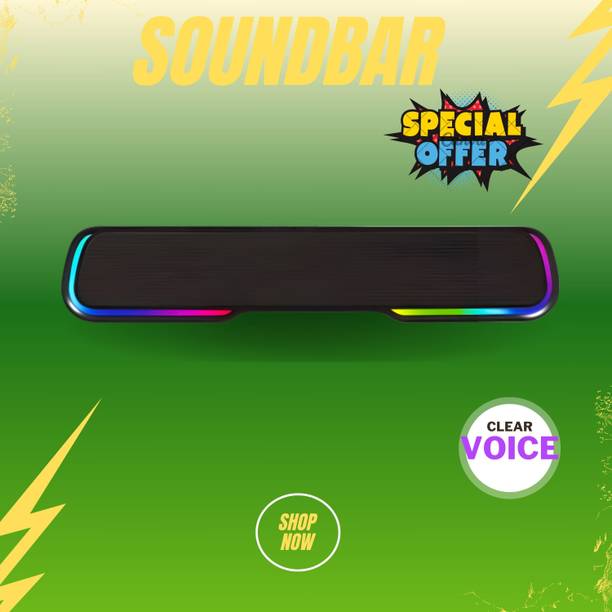 GUGGU Bluetooth Soundbar Speaker 25W BTv5.1, AUX TF Card USB Upto 7 Hrs Playbacki344 25 W Bluetooth Soundbar