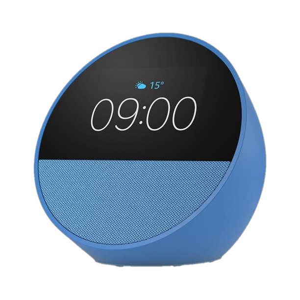 Alexa Echo Spot (2025 release), Smart alarm clock with vibrant sound and Bluetooth with Alexa Assistant Smart Speaker