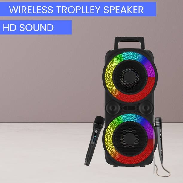 YAROH Rambo (BLUETOOTH TROLLEY SPEAKER) Deep Bass Sound With Wireless & Wired MicPM232 100 W Bluetooth Tower Speaker