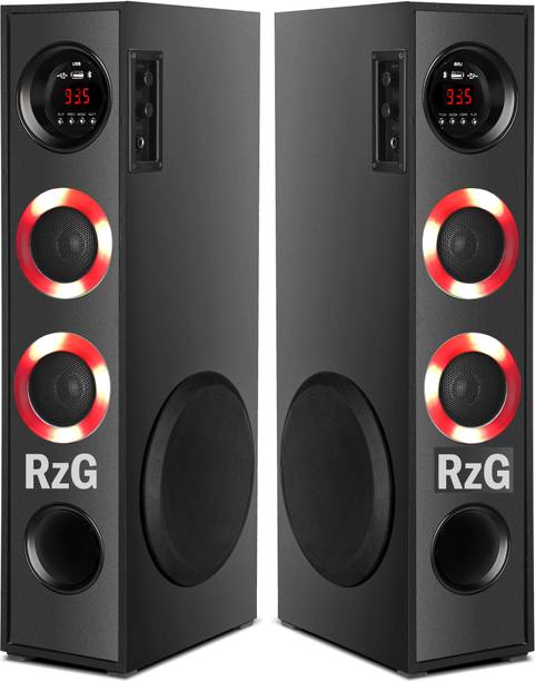 RZG Red Tones Revo Dj System Sound Speaker 120 W Bluetooth Tower Speaker