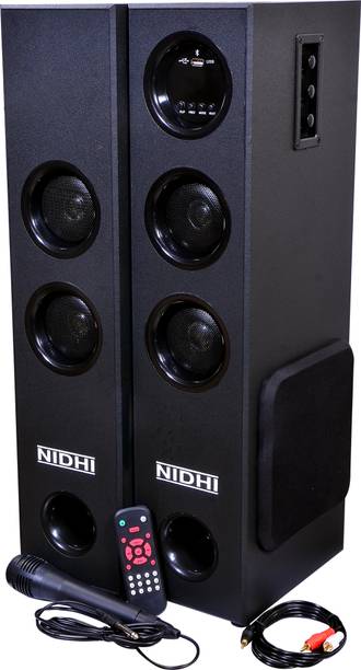 Nidhi UTRA PRO Double TOWER With MIC 120 W Bluetooth Tower Speaker