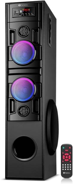 TRONICA Banjo-III Party Speaker with USB FM Bluetooth Remote & Wired Mic 55 W Bluetooth Tower Speaker