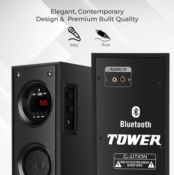 Yoment DJ Sound Stereobass Built-in FM 120 W Bluetooth Tower Speaker