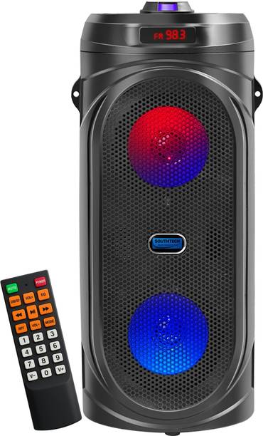 SOUTHTECH Dhamaka 40W Party Speaker | Dual Woofer RGB Lights | Remote | 40 W Bluetooth Tower Speaker