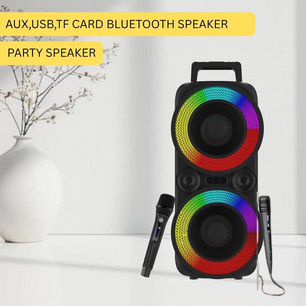 GUGGU Rambo (BLUETOOTH TROLLEY SPEAKER) Deep Bass Sound With Wireless & Wired MicLB435 100 W Bluetooth Tower Speaker