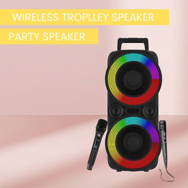 YAROH Rambo (BLUETOOTH TROLLEY SPEAKER) Deep Bass Sound With Wireless & Wired MicON500 100 W Bluetooth Tower Speaker
