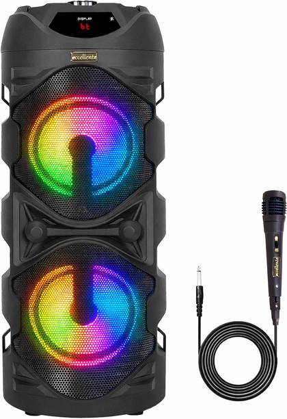 Eccellente Speaker with 1 Mic for Karaoke & Guitar Input, Portable upto 8 HRs Playback 40 W Bluetooth Tower Speaker