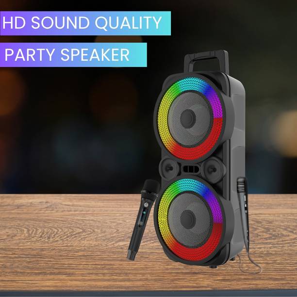 GUGGU Rambo (BLUETOOTH TROLLEY SPEAKER) Deep Bass Sound With Wireless & Wired MicLB489 100 W Bluetooth Tower Speaker