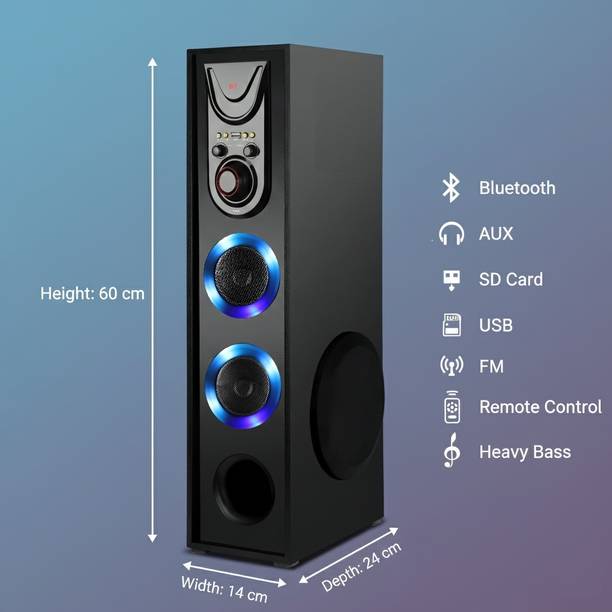 RZG Dj Box High-Quality Music System Heavy Crystal clear sound 120 W Bluetooth Tower Speaker