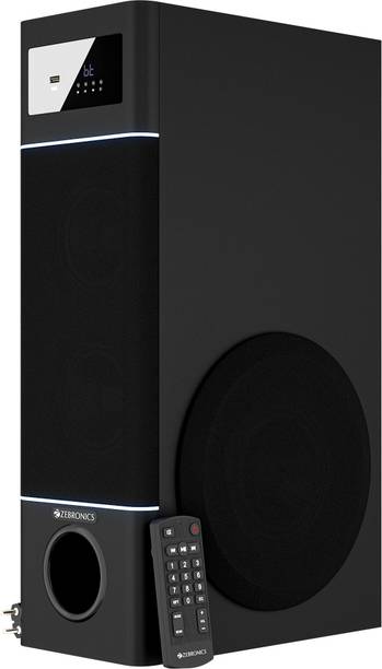 ZEBRONICS Tono, Subwoofer Driver, Bluetooth v5.1, USB, AUX, Karaoke, Mic Input, RGB 50 W Bluetooth Tower Speaker