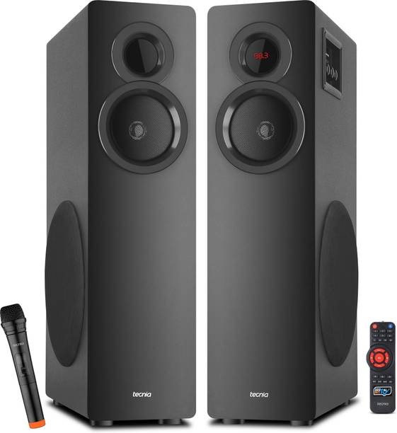 TECNIA Atom 1109 Bluetooth Twin Tower Karaoke Tower Speaker 150 W Bluetooth Tower Speaker