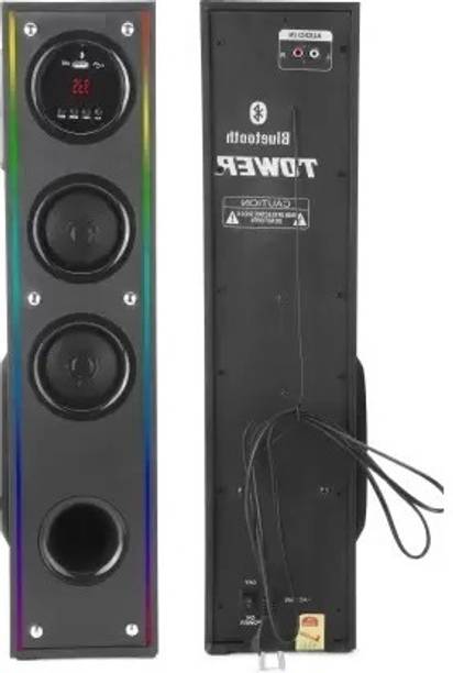 Yoment Wireless Bluetooth Speaker With LED ,USB & FM Music System Home Speaker 100 W Bluetooth Tower Speaker