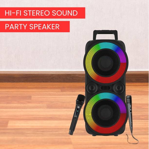SACRO Rambo (BLUETOOTH TROLLEY SPEAKER) Deep Bass Sound With Wireless & Wired MicPM406 100 W Bluetooth Tower Speaker
