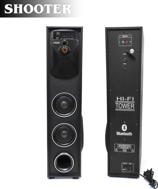 FINE DJ Multimedia Speaker with Bluetooth, USB, FM AUX 80 W Speaker 80 W Bluetooth Tower Speaker