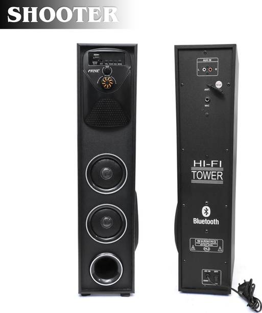 FINE DJ Multimedia Speaker with Bluetooth, USB, FM AUX 80 W Speaker 80 W Bluetooth Tower Speaker